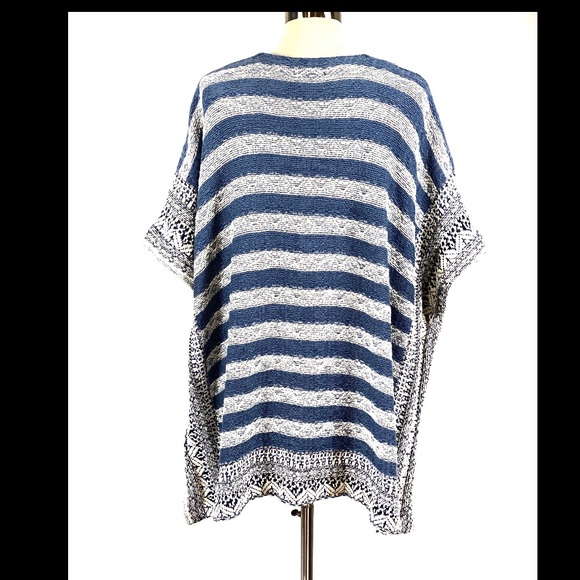 Chaps Blue Mix Print Poncho/Vest! - Picture 4 of 6